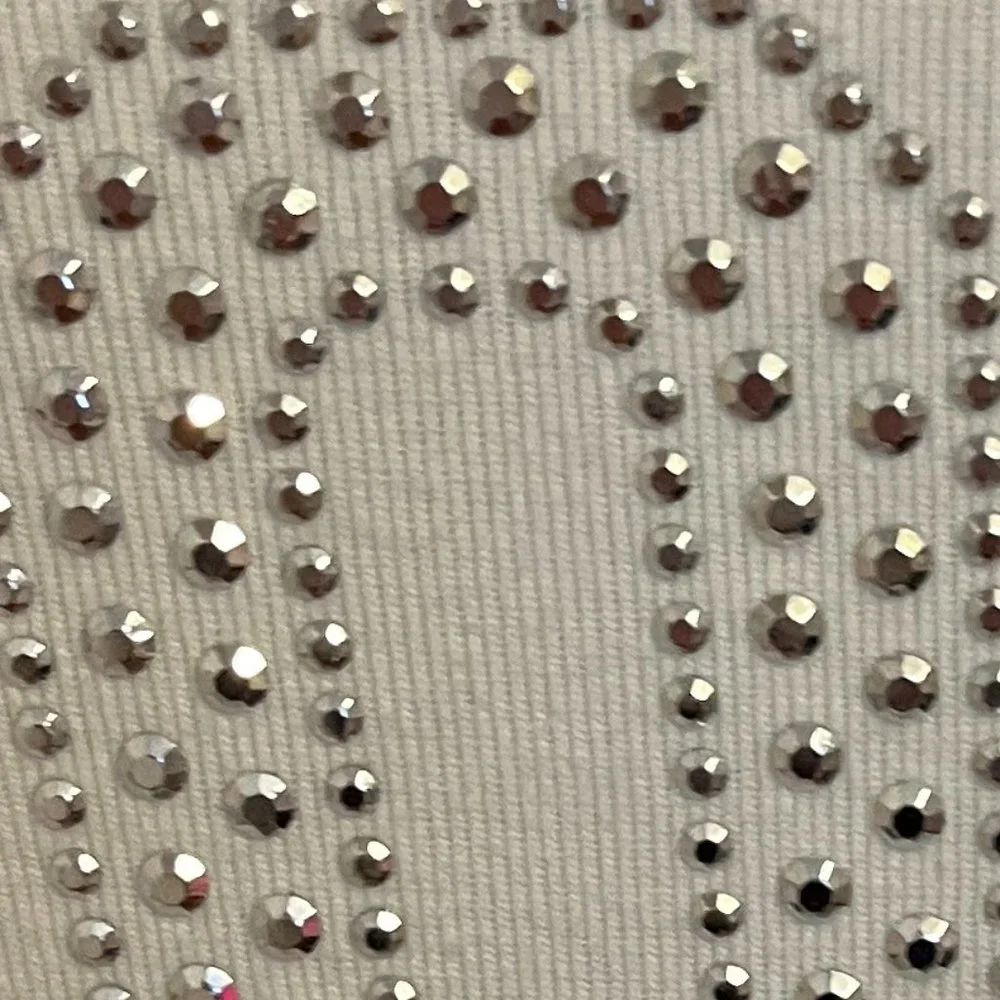 NWT stylish ivory tank with studded 